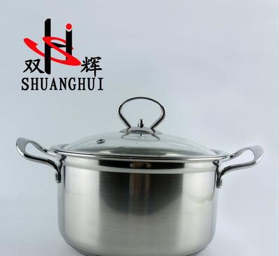厂家直销 不锈钢汤锅复底多用锅煮面锅新产品好质量汤锅图片_高清图_细节图-潮州市潮安区金石镇双辉五金厂 -